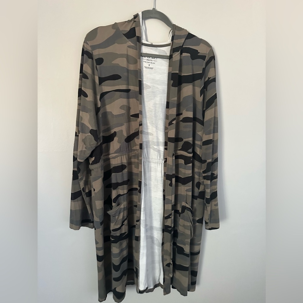 Camouflage Hooded Women Sweater